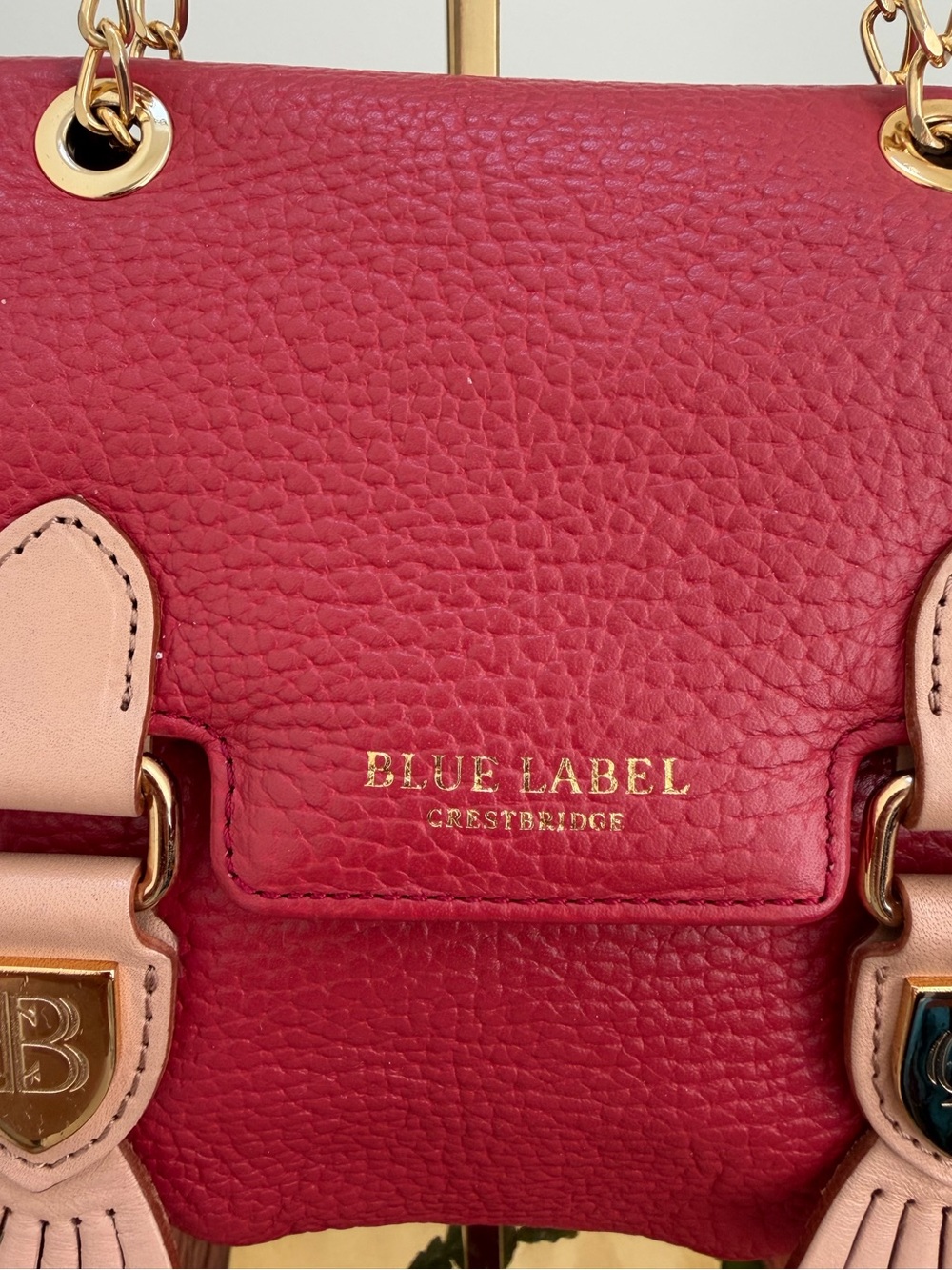 Blue Label Crestbridge/Burberry Red Bag - Picture 3 of 16